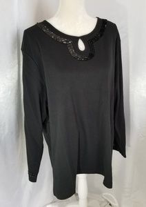 💥3 for $15💥 Black Sequined Tunic Top